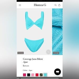 Hunza G Juno Bikini in blue